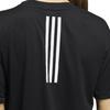Adidas Logo Pattern Round Neck Short Sleeve T-Shirt Women T-Shirts Black H51184