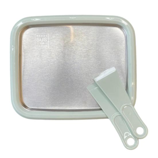 Ручная машина для заморозки йогурта из нержавеющей стали для приготовления роллов из мороженого для домашнего использования, набор для десертов «Сделай сам» со скребком