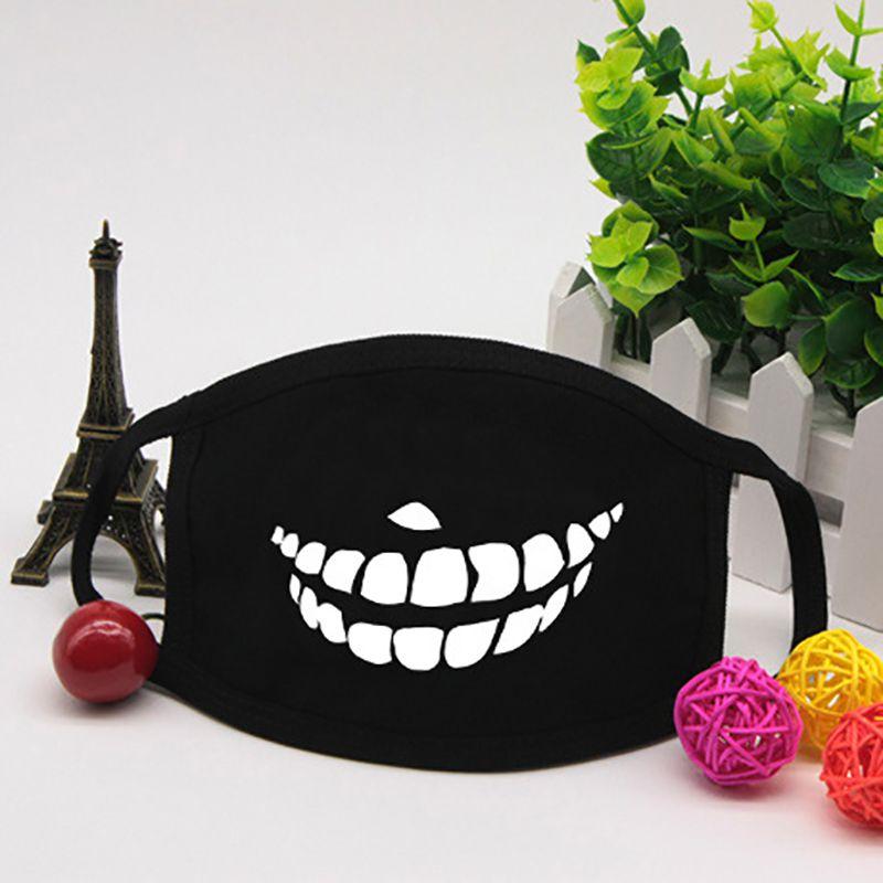 Fashion Women Men Face Masks Pattern Solid Black Mask Half Face Mouth Muffle