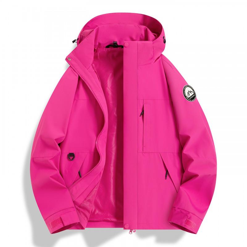 Men Women 3-in-1 Outdoor Waterproof Windproof Jacket With Detachable Down Inner Layer Hiking Camping Winter