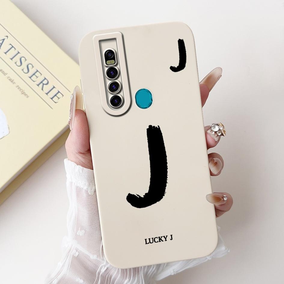 For Tecno Camon 15 Pro Case CD8 Luxury A Z Initial Letters Soft Silicone Bumper For Tecno Camon 15 Premier Camon15 Air CD6 Shell