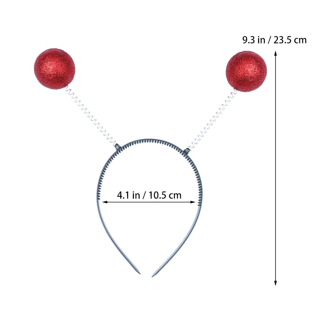 3Pcs Foam Ball Hair Hoop Green Christmas Party Headwear for Adults Holiday Celebration Fun Accessory Gift