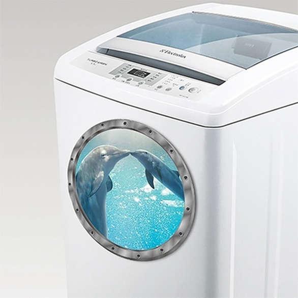 Креативная водостойкая наклейка с изображением дельфина и черепахи, наклейка на стену, наклейка для стиральной машины, наклейка для ванной комнаты