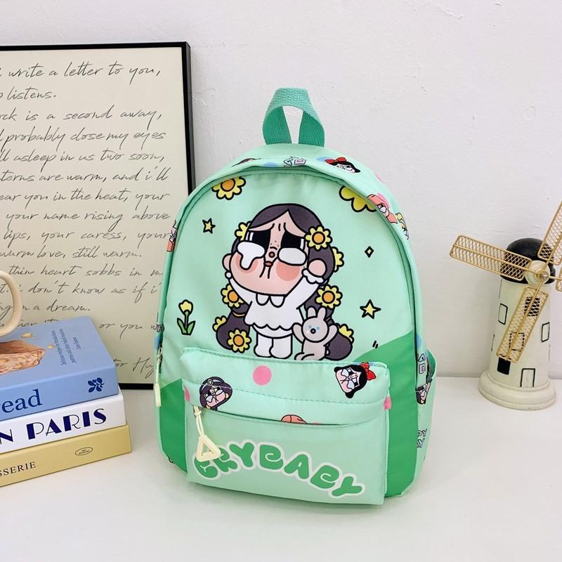 Милый мультяшный детский рюкзак с принтом плачущего кролика для дошкольников