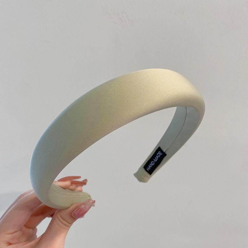 Модные женские повязки на голову 3 см, милые однотонные повязки для волос с мягкой подкладкой из губки, женские повседневные аксессуары для волос