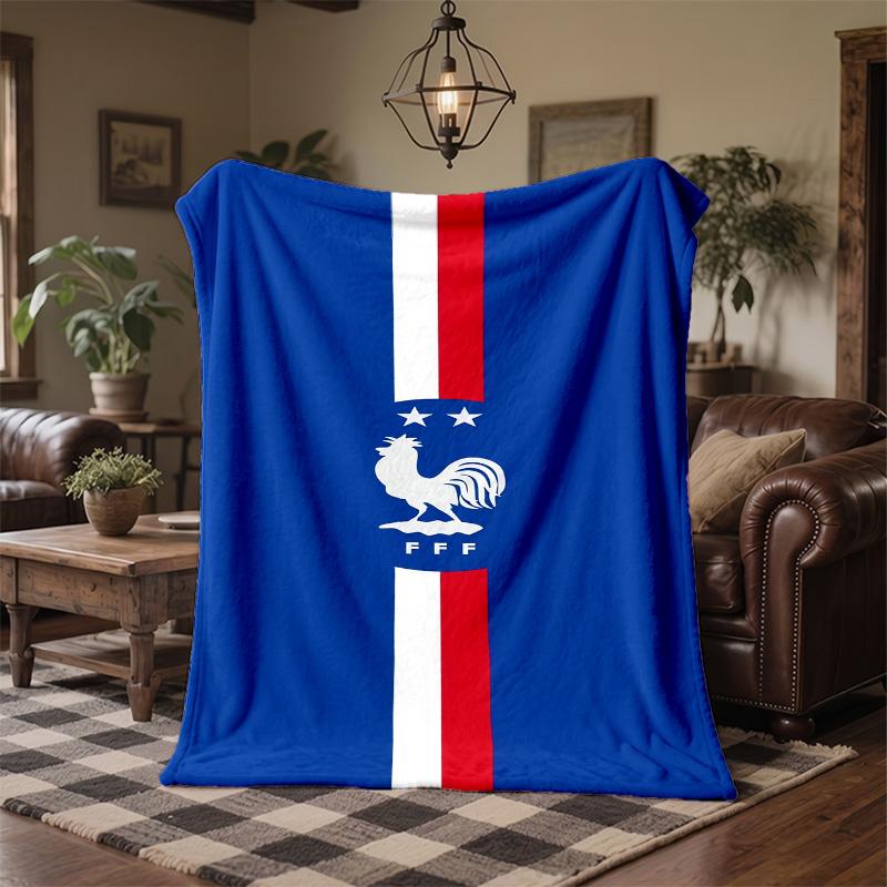 France national football team Print Flannel Blanket Soft Warm Sofa Bed Throw Blanket For Home Office Bedroom
