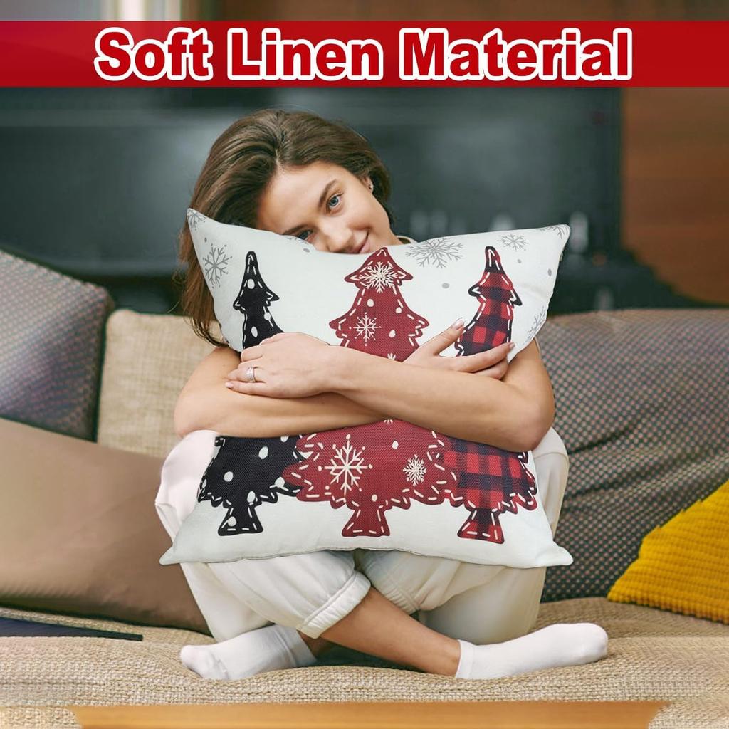 Christmas Home Double-sided Printed Santa Claus Sofa Pillow Cushion Covers Available for Variety