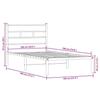 VidaXL Cadre de lit en métal sans matelas chêne fumé 100x190 cm 4017047