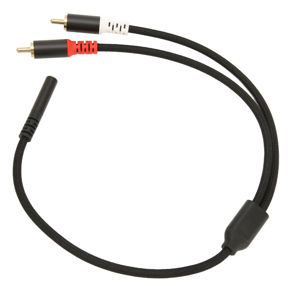Gold Plated Stereo 3.5mm to 2RCA Cable Flexible Bidirectional Sound Y Splitter Cord For Phone