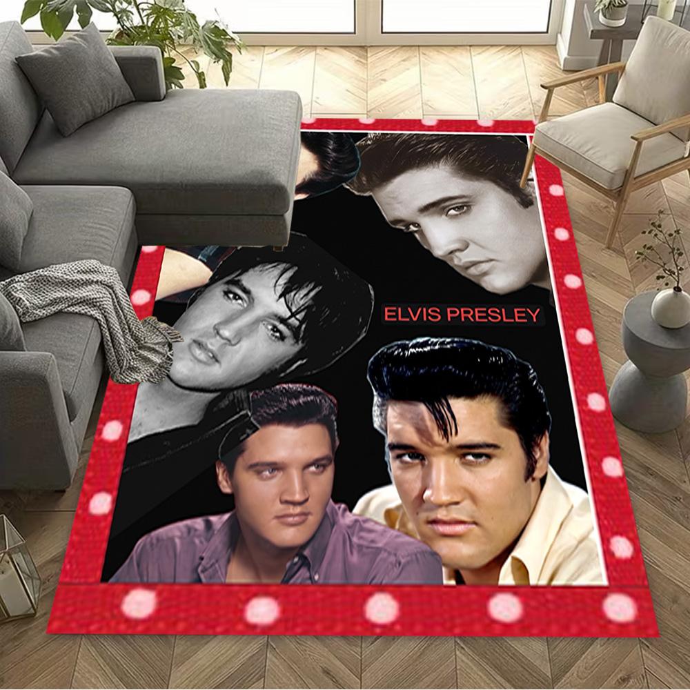 Elvis Presley: Rock Roll Floor Rug Office Rug Suitable for Bedrooms Foyer Hallway Study room Anti-slip Rug Decorate Offices Gift for Festivals
