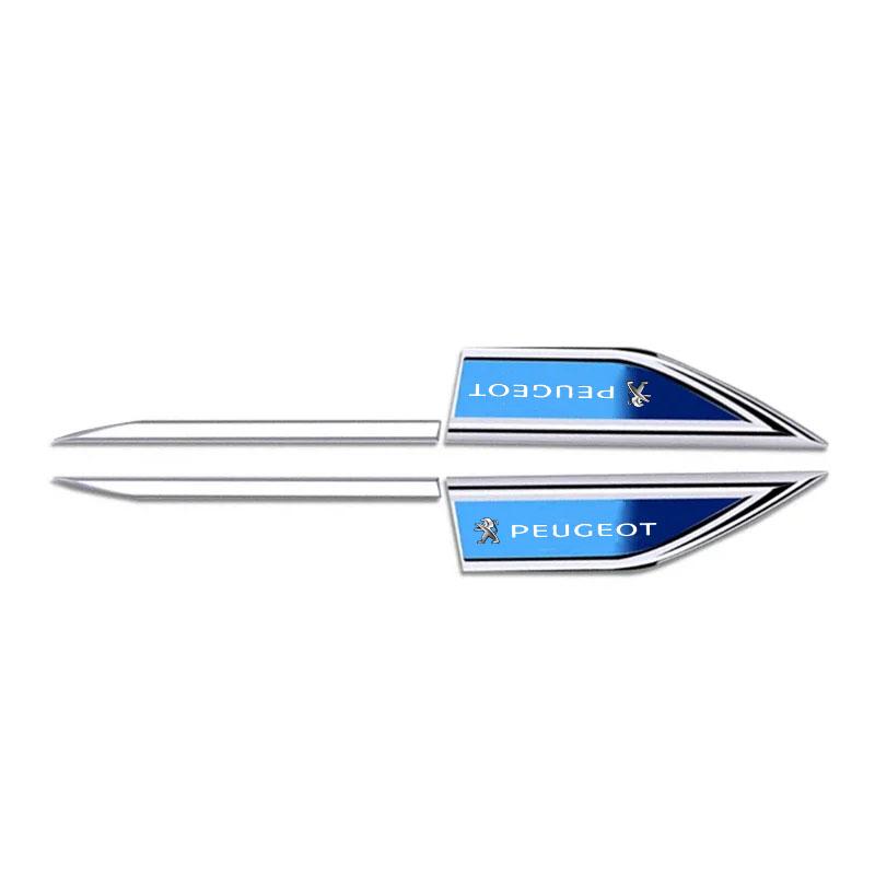 Car Body Protective Sticker Car Fender Side Blade Badge Emblem for Peugeot 208 3008 308 2008 207 107 508 106 406 407 307 Auto