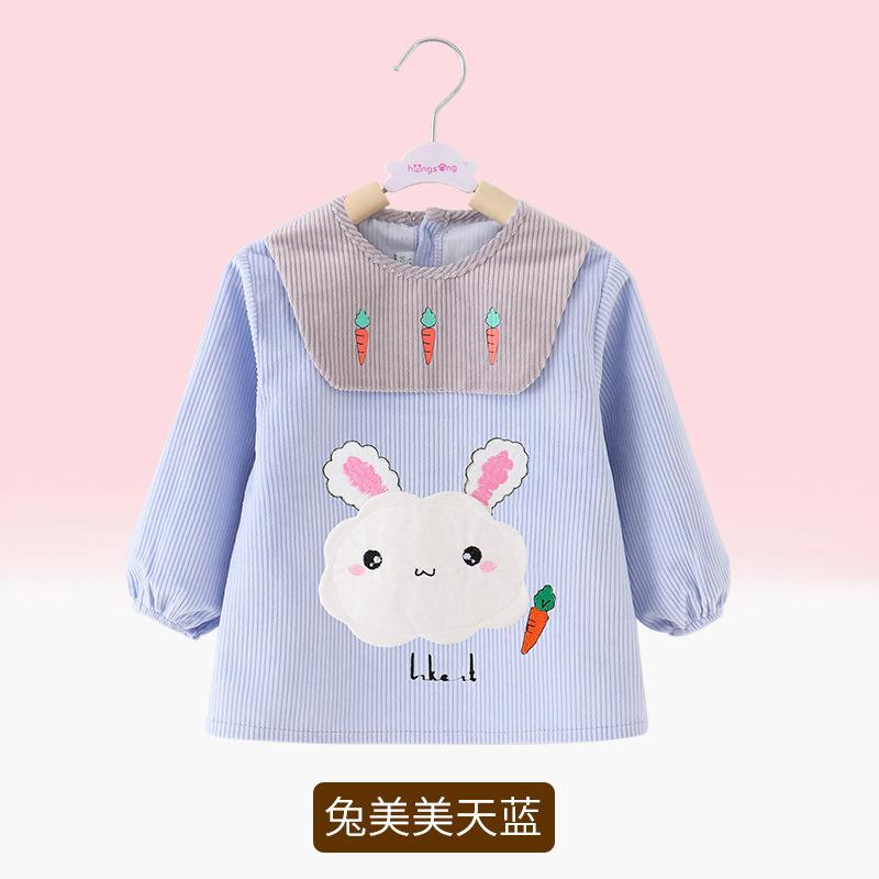 Waterproof Baby Long Sleeve Bib Apron Anti-dirty Toddler Eating Reverse Wear Smock Kids Feeding Coverall for Boys Girls Autumn Winter