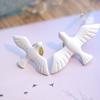 Retro Simple White Pigeon Brooch Exquisite Little Animal Collar