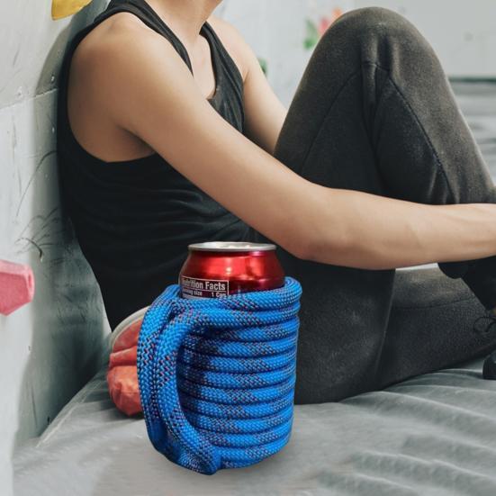 Веревка для скалолазания, чашка с рукавом, охладитель, изолированный держатель для пивной бутылки, веревка ручной работы, подарок для альпинистов, подходит для банок на 12 унций, для бутылок с высокими банками на 16 унций