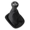 Black 5-Speed Shift Knob Gear Boot Cover for B5