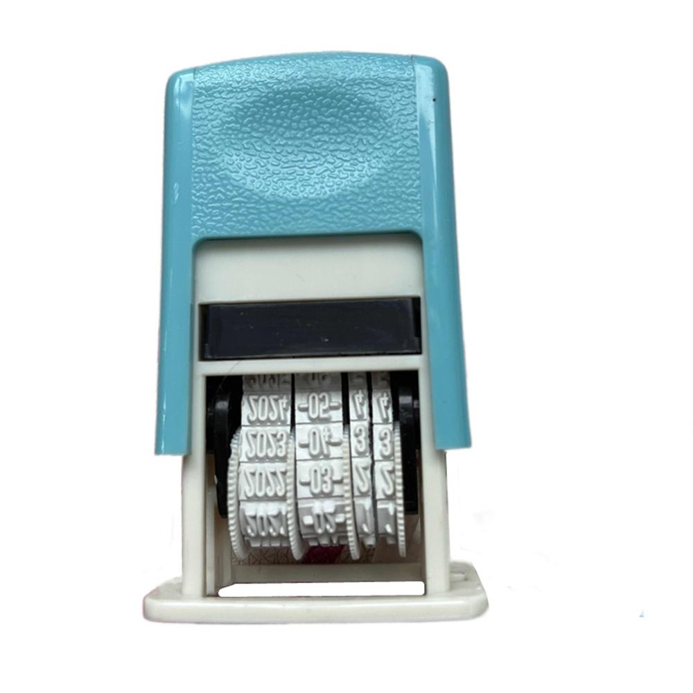 Stamp Self-Inking Stamps 4mm Date Stamps Automatic Ink Return Handle Account Stamp Date Wheel Stamp