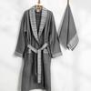 Набор Limira из 2 полотенец для лица и с капюшоном, антрацит, хлопок, 1 халат и 1 полотенце, полотенце с капюшоном, мягкое хлопковое полотенце
