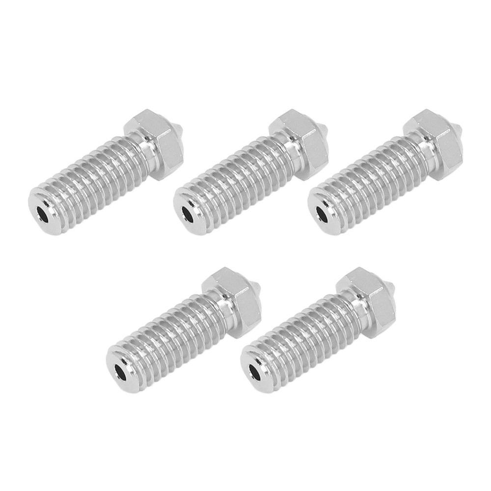 5Pcs Brass Tip 3D Printer Nozzle Replacement 0.4mm Diameter Brass Nozzle Set Hotend Replacement
