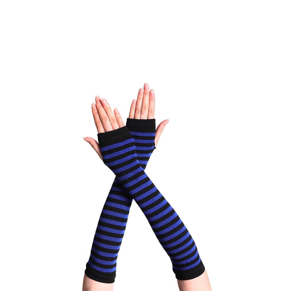 1 пара детских перчаток без пальцев простого стиля, удобные вязаные перчатки, вязание, рукоделие, нарукавники для девочек, защита рук для ношения на улице