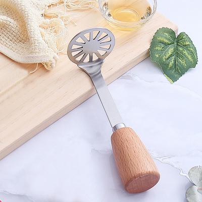 Машинка для картофеля из нержавеющей стали, деревянная длинная ручка, пищевой многофункциональный ручной инструмент для измельчения моркови и овощей, кухонные гаджеты