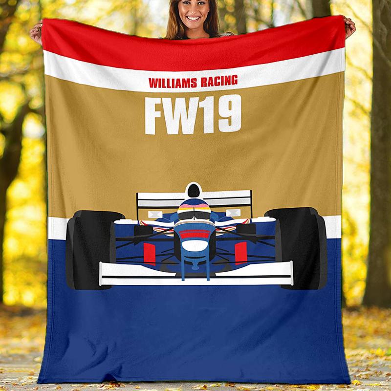 Racing Theme Printed Blanket - Perfect for Couch, Bed, Travel & Outdoor Use | Machine Washable, Cozy & Durable.