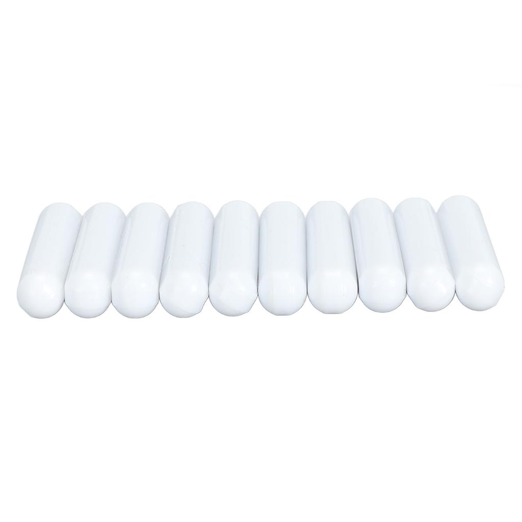 10pcs Magnetic Stir Bar Professional 60x9mm Coating PTFE Magnetic Stir Rod for Laboratory White