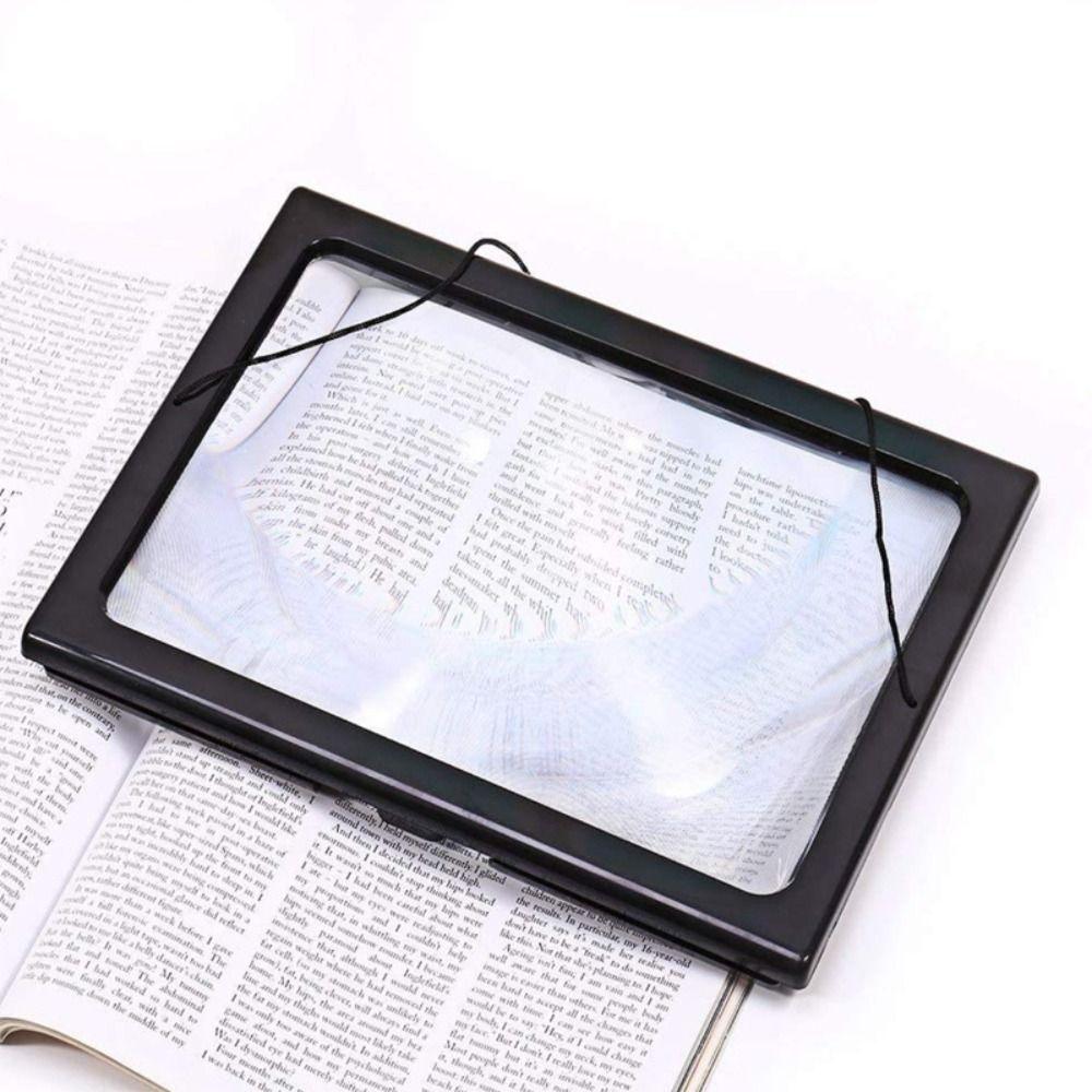 4 LED Light Reading 3X Magnifier Full Page a4 LED Magnifying Glass  for Reading Sewing Knitting