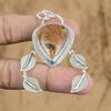 Womens Day Deal Bauxite Stone Anniversary Handmade Pendant 925 Sterling Silver