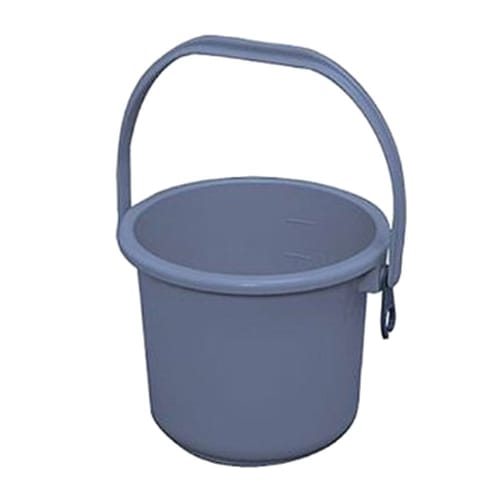Iris Ohyama PB-10 Blue Bucket Trash Can, Diameter 28.2cm x Height 26.1cm