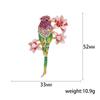 Blucome Cute Rhinestone Magpie Bird Shape Brooches for Women Gold Color Wedding Flowery Bird Special Design Pins