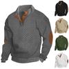 Autumn and Winter Men's Outdoor Casual Standing Collar Long Sleeve Jacquard Knit Pullover Sweatshirt