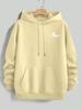 Fashionable Casual Simple Resort Style Hoodie, Long-sleeved Hooded Sweatshirt