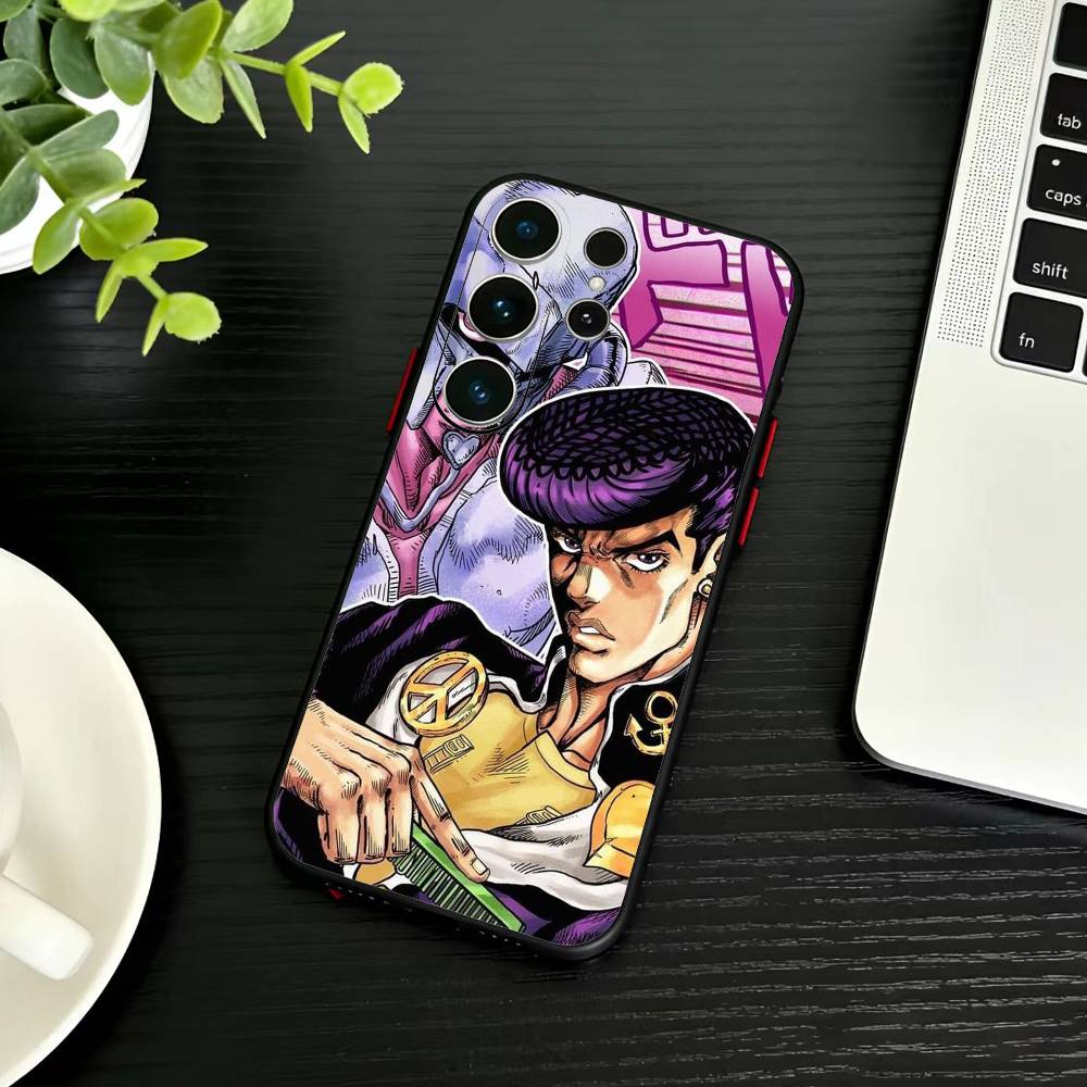 Чехол для телефона K-Anime Jojo's Bizarre Adventure для Samsung S26, S25, S24, S23, S22, S21, S20, Ultra, Plus, FE Черный Мягкий Чехол