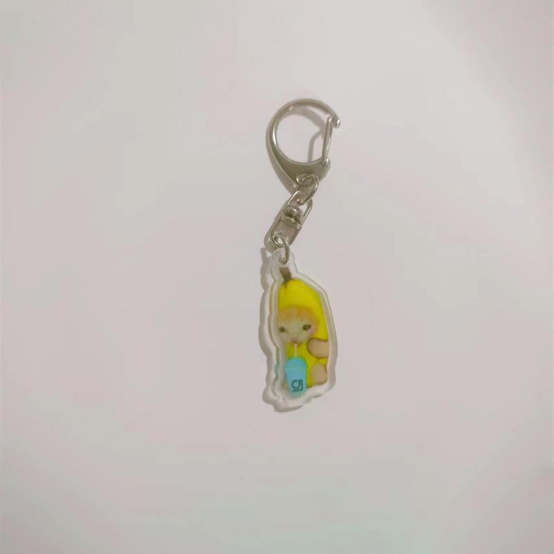 Happy Banana Cat Подвеска Брелок Забавный Ремешок Из Смолы Маленькая Цепь Максвелл Кошка Брелок Сумка Аксессуары Студенческий Подарок