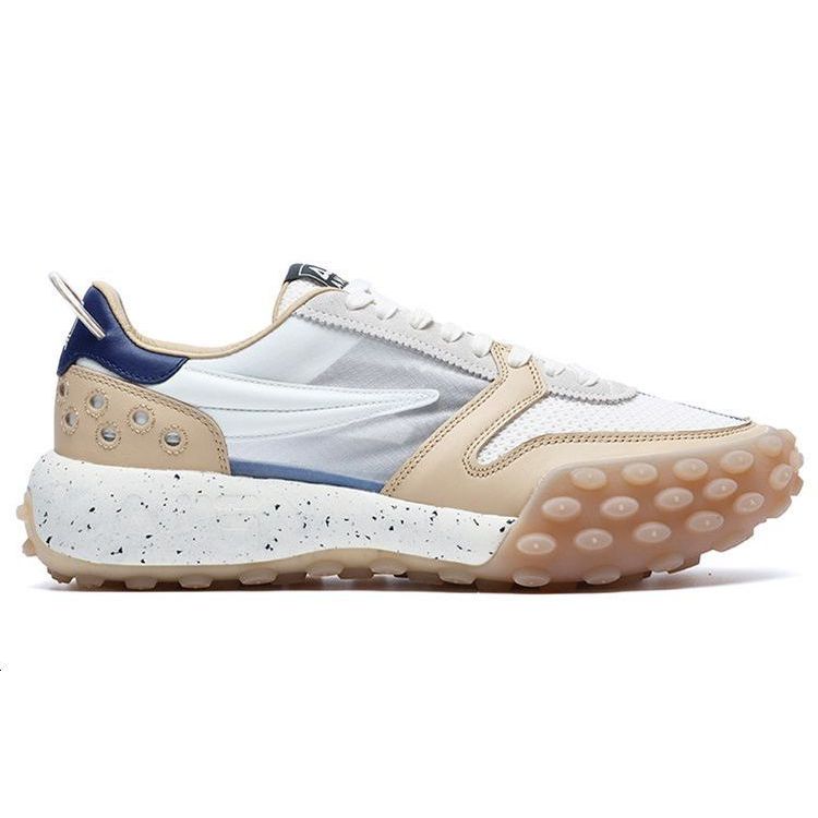 Fila Gara Кожаные Удобные Повседневные Кроссовки с Низким Верхом Мужские кроссовки Молочно-Белые F12M223105FSB