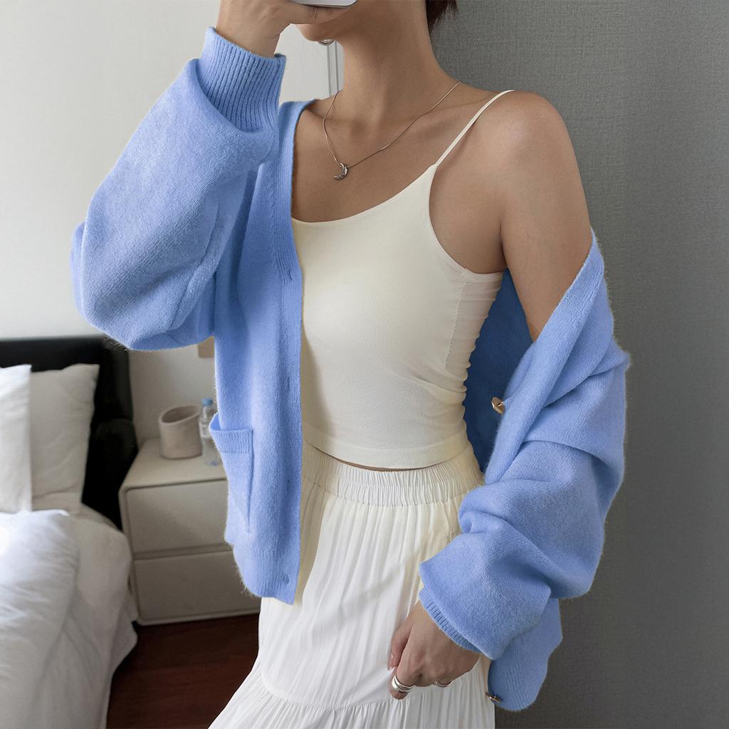 European American Simple Vacation Style Solid Long-sleeved Sweater for Women Wool Woolen Women's Clothing 2025 Autumn Winter