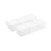 Refrigerator Storage Cases (Set of 2) with Dividers and Handles, White, 5762 X 2