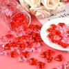 50/100/200pcs Romantic Acrylic Peach Heart Fish Tank Vase Decoration Plastic Love Non Porous Smooth Peach Heart Beads Wedding Desktop Decoration