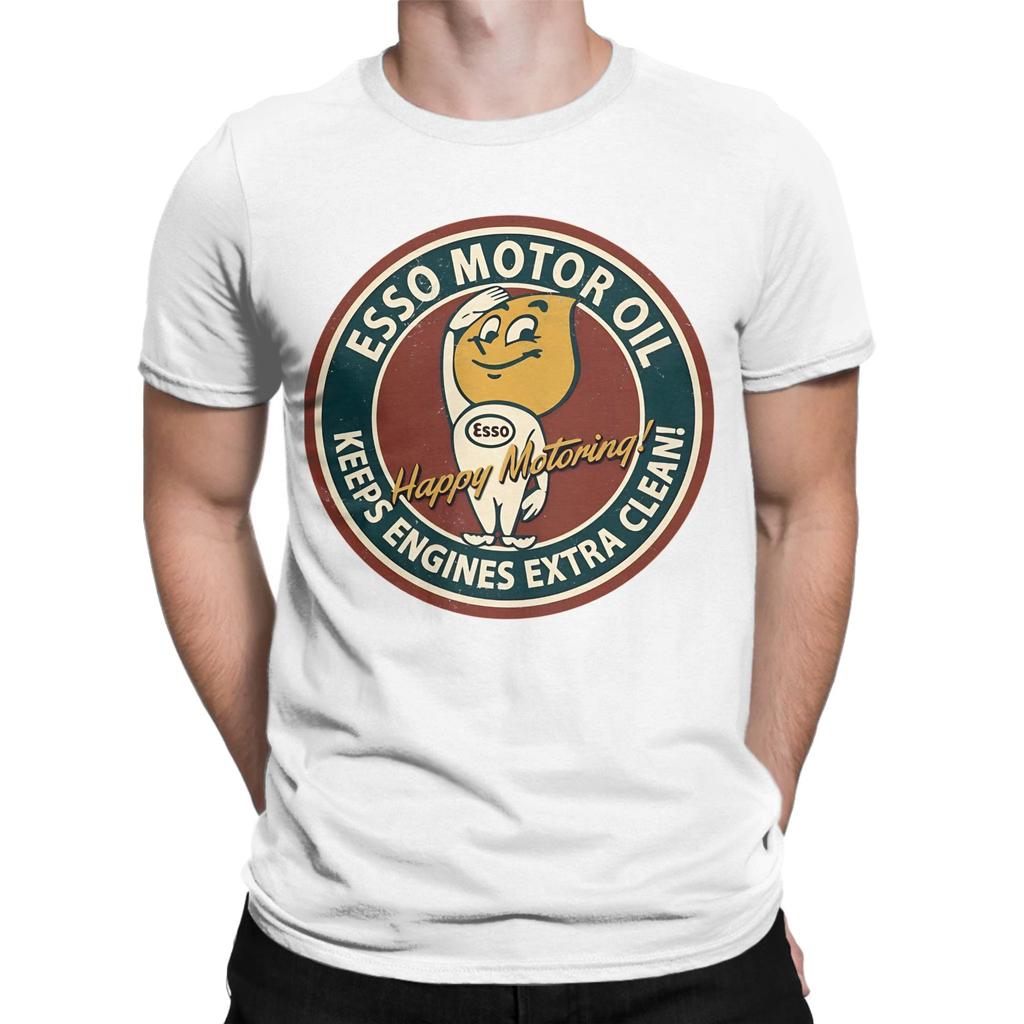 Esso Motor Oil Vintage Novelty 100 Cotton Tshirt Esso Tees Tops For Unisex