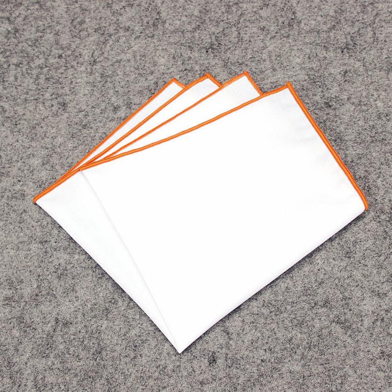 Men Plain White Handkerchief White Organic Pocket Square Hankies Cotton Soft Solid Color
