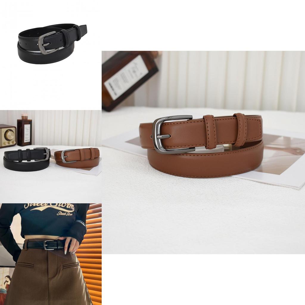 High Quality Genuine Leather Black Belt For Men And Women Stylish Retro Design