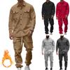 Outdoor Tactical Hunting Jacket for Men American Heavy Heavy Men's Overalls Lined with Sports Pants Shirt 2 Sets