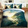 Комплект постельного белья Beautiful Scenery Series Sunset 3D Printing King Queen Polyester Blanket Cover for Kids Boys Girls Комплект постельного белья