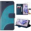 Case - Xiaomi - Redmi Note 12 Pro+ 5G - Blue - PU Leather Case - 2 Tempered Glasses