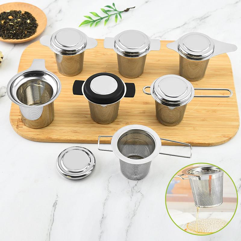 304 Stainless Steel Tea Strainer Reusable Tea Drain Tea Infuser Tea Leaf Spice Tea Filter Kitchen Accessories