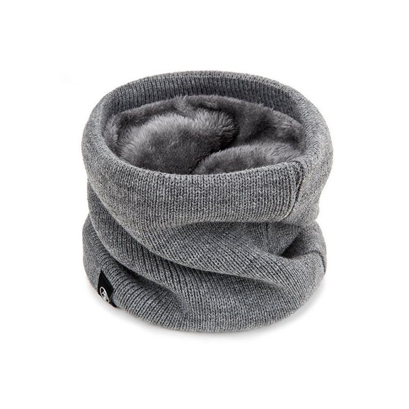Knitted Scarf Winter Warm Snood Scarves Solid Thicken Wool Fur Neck Warmer Unisex Men Neck Scarfs Ring Female Pullover Scarf
