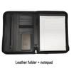 A4 PU Leather Business Folder with Calculator and Zipper