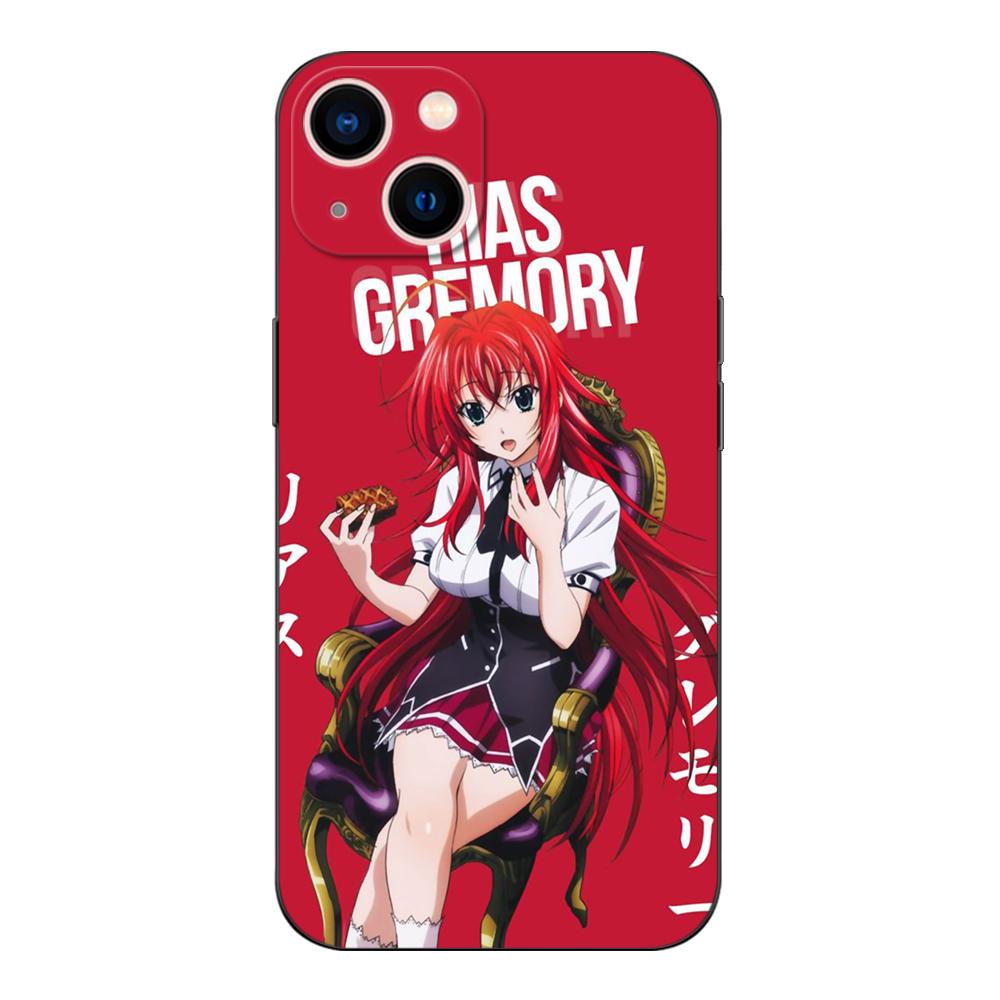 Black tpu Case For Samsung galaxy S6 s7 s8 s9 plus back cover Spduak High School Rias Gremory