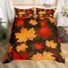Пододеяльник с кленовым листом King Canada National Flower Комплект постельного белья с осенними растениями и опавшими листьями Комплект постельного белья с ботаническим рисунком