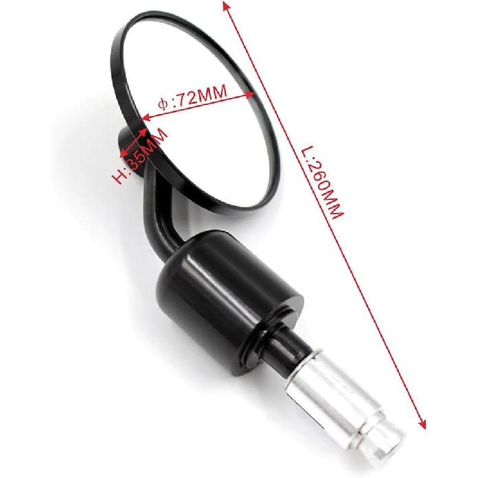 Кастомные мотоциклетные CNC зеркала заднего вида на руль, 3" круглые, 7/8" 22 мм, совместимые с Honda Yamaha Suzuki Kawasaki Aprilia Derbi Ducati